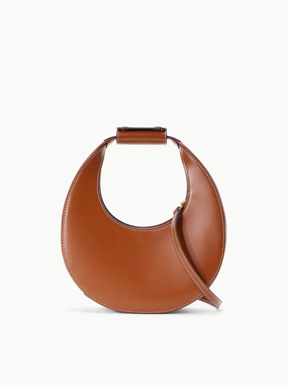 STAUD Mini Moon Bag in Tan